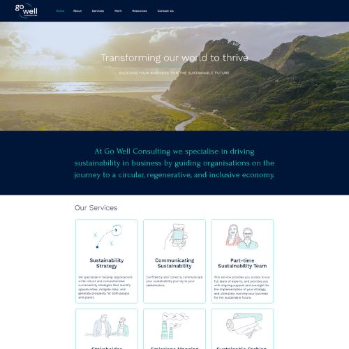 Website Design Portfolio for Go Well Consulting