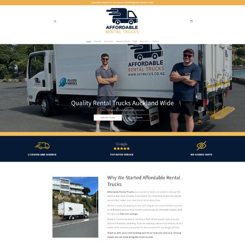 Website Design Portfolio for AR Trucks